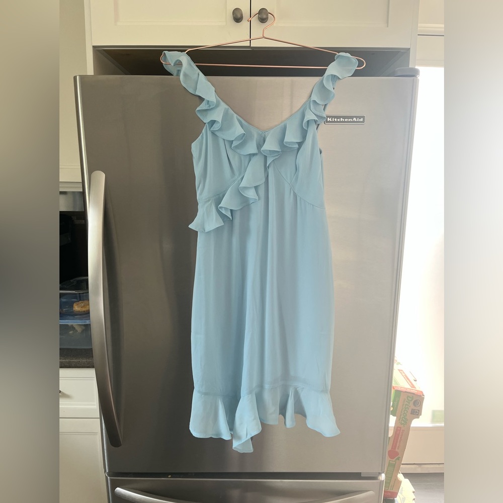 Abercrombie & Fitch Blue Ruffled Tiered Sundress